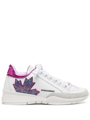 Dsquared2 logo-print lace-up sneakers - Wit