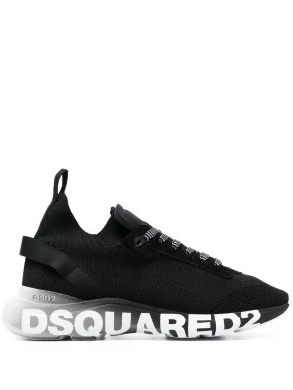 Dsquared2 logo-print low-top sneakers - Zwart