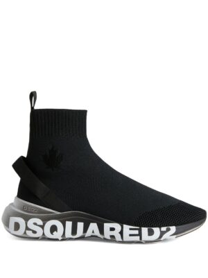 Dsquared2 logo-print sock trainers - Zwart