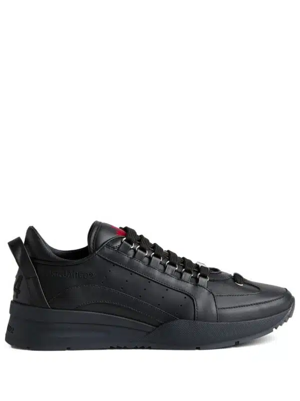 Dsquared2 low-top leather sneakers - Zwart