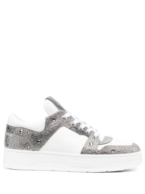 Jimmy Choo Florent leather sneakers - Wit
