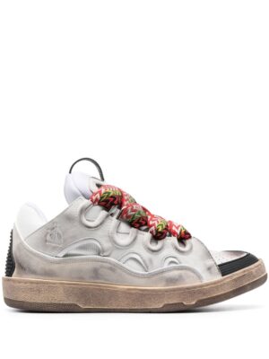 Lanvin Curb chunky leather sneakers - Wit