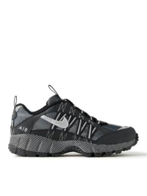 Nike - Air Humara QS Leather-Trimmed Mesh Sneakers - Men - Black - US 6.5