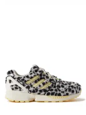 adidas Originals - ZX 8020 Rubber-Trimmed Leopard-Print Fleece Sneakers - Men - Black - UK 4