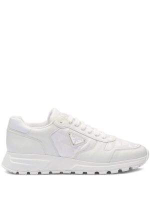 Prada diamond-quilted leather sneakers - Wit