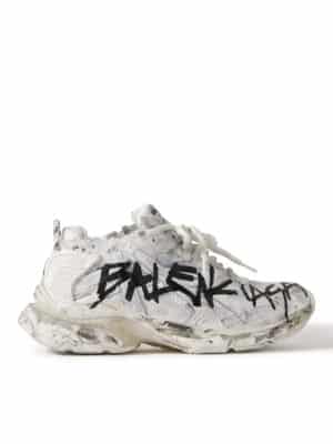 Balenciaga - Runner Logo-Print Distressed Nylon