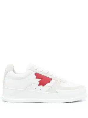 Dsquared2 logo-patch lace-up sneakers - Wit