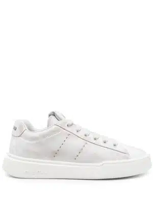 Miu Miu bleached leather sneakers - Wit