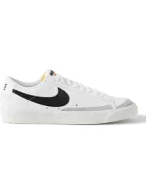 Nike - Blazer Low '77 Suede-Trimmed Leather Sneakers - Men - White - US 5