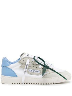 Off-White logo-patch lace-up sneakers - Wit