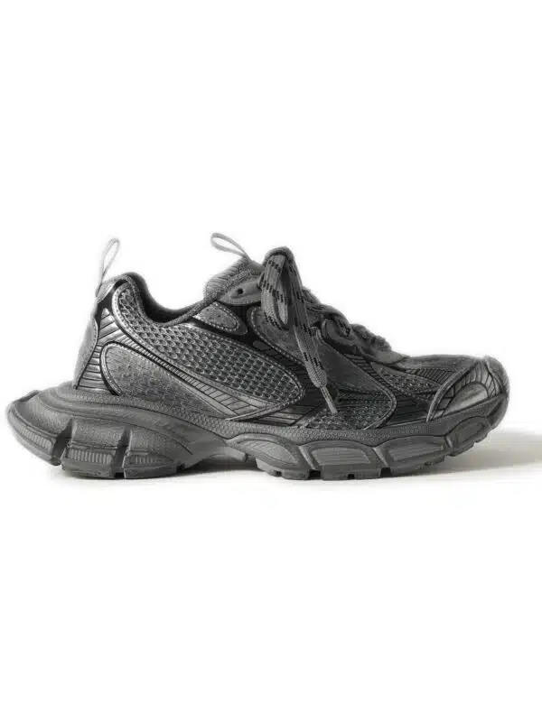 Balenciaga - 3XL Distressed Mesh and Rubber Sneakers - Men - Gray - EU 40