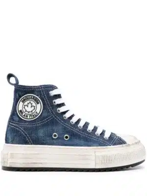 Dsquared2 Berlin lace-up denim sneakers - Blauw