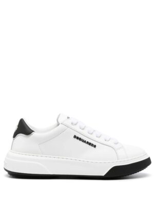 Dsquared2 embossed-logo leaf-print sneakers - Wit