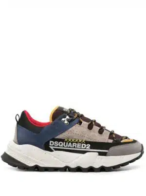 Dsquared2 panelled leather sneakers - Grijs