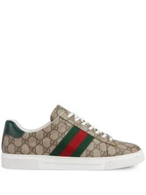 Gucci Ace sneakers met webdetail - Beige