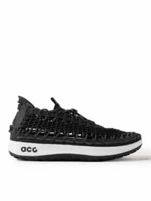 Nike - ACG Watercat Woven Leather and Rubber-Trimmed Woven Sneakers - Men - Black - US 10