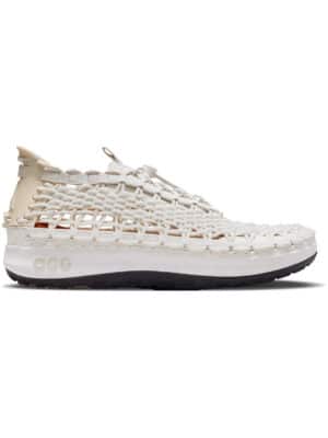 Nike - ACG Watercat Woven Leather and Rubber-Trimmed Woven Sneakers - Men - White - US 11