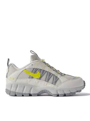 Nike - Air Humara QS Leather-Trimmed Mesh Sneakers - Men - Gray - US 8.5