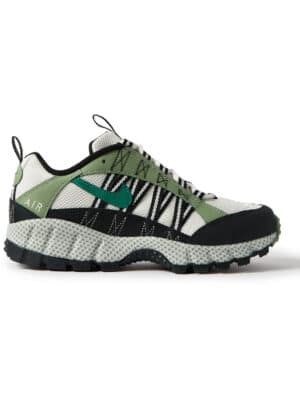 Nike - Air Humara QS Leather-Trimmed Mesh Sneakers - Men - Green - US 10.5