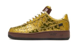 Nike Louis Vuitton Air Force 1 Low "Virgil Abloh - Metallic Gold" Shoes - Size 6
