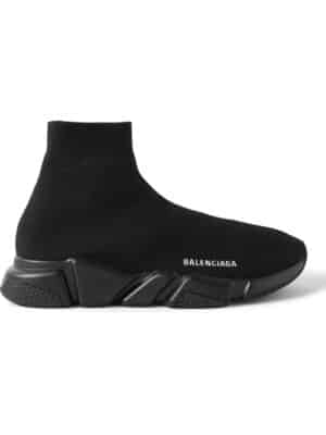 Balenciaga - Speed Stretch-Knit Slip-On Sneakers - Men - Black - EU 40