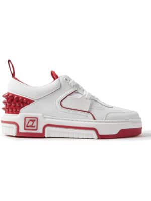 Christian Louboutin - Astroloubi Spiked Leather and Mesh Sneakers - Men - White - EU 42.5