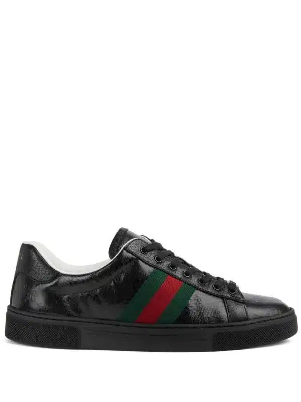 Gucci Ace sneakers met Web-streep - Zwart