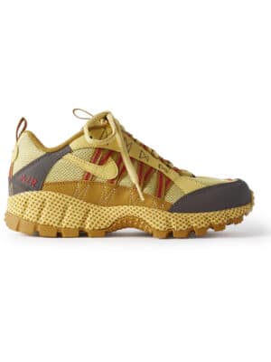 Nike - Air Humara Leather-Trimmed Mesh Sneakers - Men - Yellow - US 9