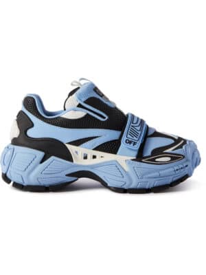 Off-White - Glove Leather and Mesh Sneakers - Men - Blue - EU 45