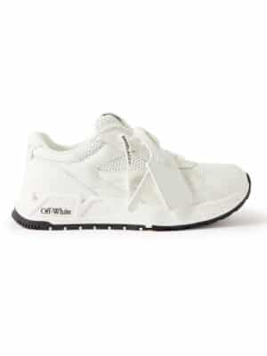Off-White - Runner B Perforated Leather Sneakers - Men - White - EU 44