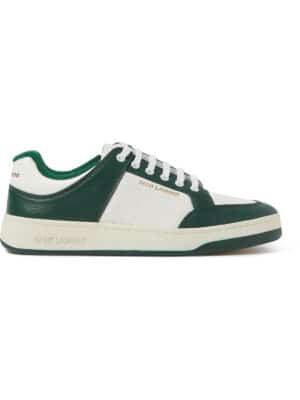 SAINT LAURENT - SL/61 Mesh and Leather Sneakers - Men - Green - EU 46