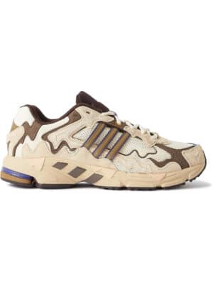 adidas Originals - Bad Bunny Response CL Rubber-Trimmed Embroidered Suede and Mesh Sneakers - Men - Neutrals - UK 11