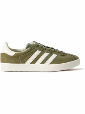 adidas Originals - Gazelle 85 Leather-Trimmed Suede Sneakers - Men - Green - UK 12.5