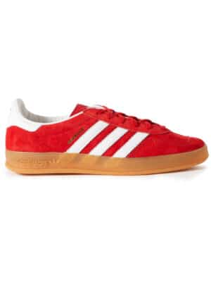 adidas Originals - Gazelle Indoor Leather-Trimmed Suede Sneakers - Men - Red - UK 11
