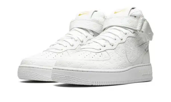 Nike Louis Vuitton Air Force 1 Mid "Virgil Abloh - White/White" Shoes - Size 7.5