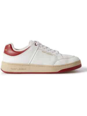SAINT LAURENT - SL/61 Perforated Leather Sneakers - Men - White - EU 43.5