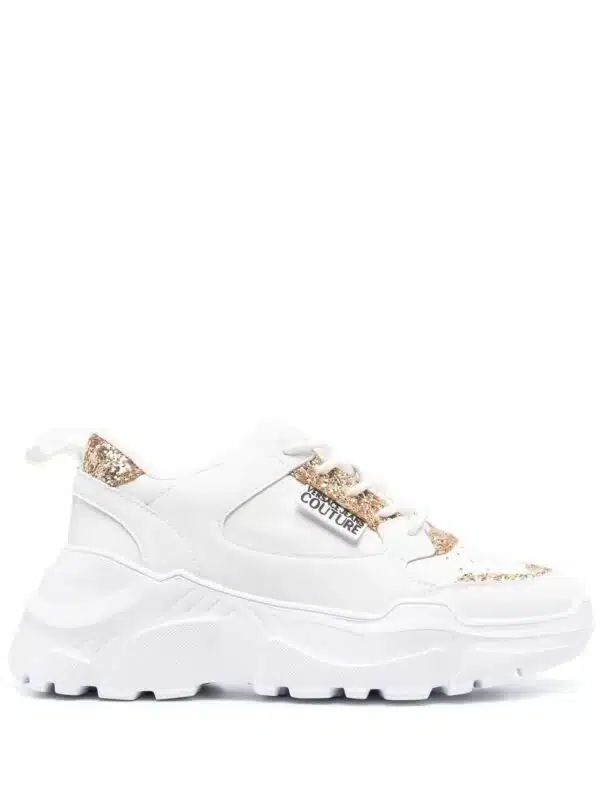 Versace Jeans Couture Sneakers met logopatch - Wit