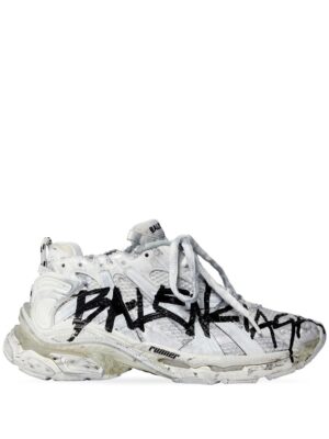 Balenciaga Sneakers met logoprint - 9010 -WHITE/BLACK