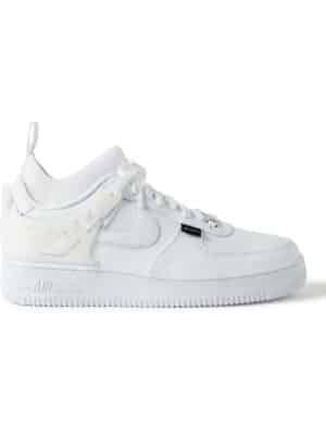 Nike - Undercover Air Force 1 Rubber-Trimmed Leather Sneakers - Men - White - US 5