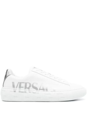 Versace Greca sneakers met logoprint - Wit