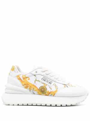 Versace Jeans Couture Sneakers met logoband - Wit