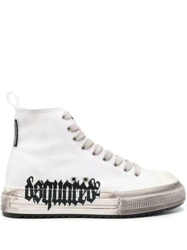 Dsquared2 Berlin distressed sneakers - Wit