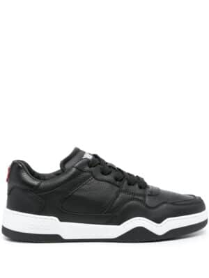 Dsquared2 Spiker leather sneakers - Zwart