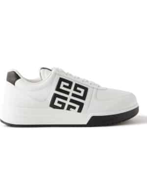 Givenchy - G4 Logo-Embossed Leather Sneakers - Men - White - EU 42