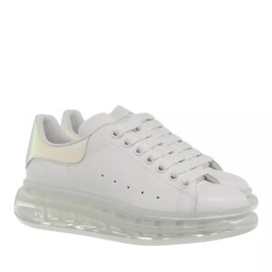 Alexander McQueen Sneakers - Oversized Clear Sole Sneakers Leather in wit