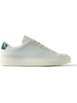 Common Projects - Retro Leather-Trimmed Nubuck Sneakers - Men - White - EU 42