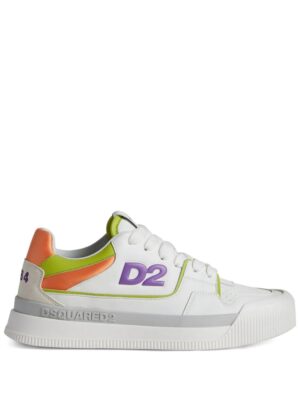 Dsquared2 Leren sneakers met logo-reliëf - Wit