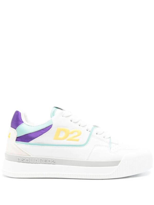 Dsquared2 colourblock leather sneakers - Wit