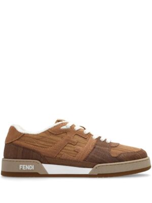FENDI Fendi Match wood-treated sneakers - Bruin