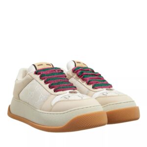 Gucci Sneakers - Screener Sneakers GG Lamé Canvas in beige